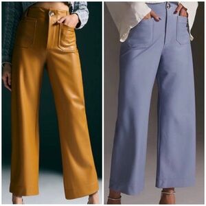 🔥BUNDLE DEAL!! MAEVE Colette Faux Leather Crop Wide-Leg Pants by Anthropologie